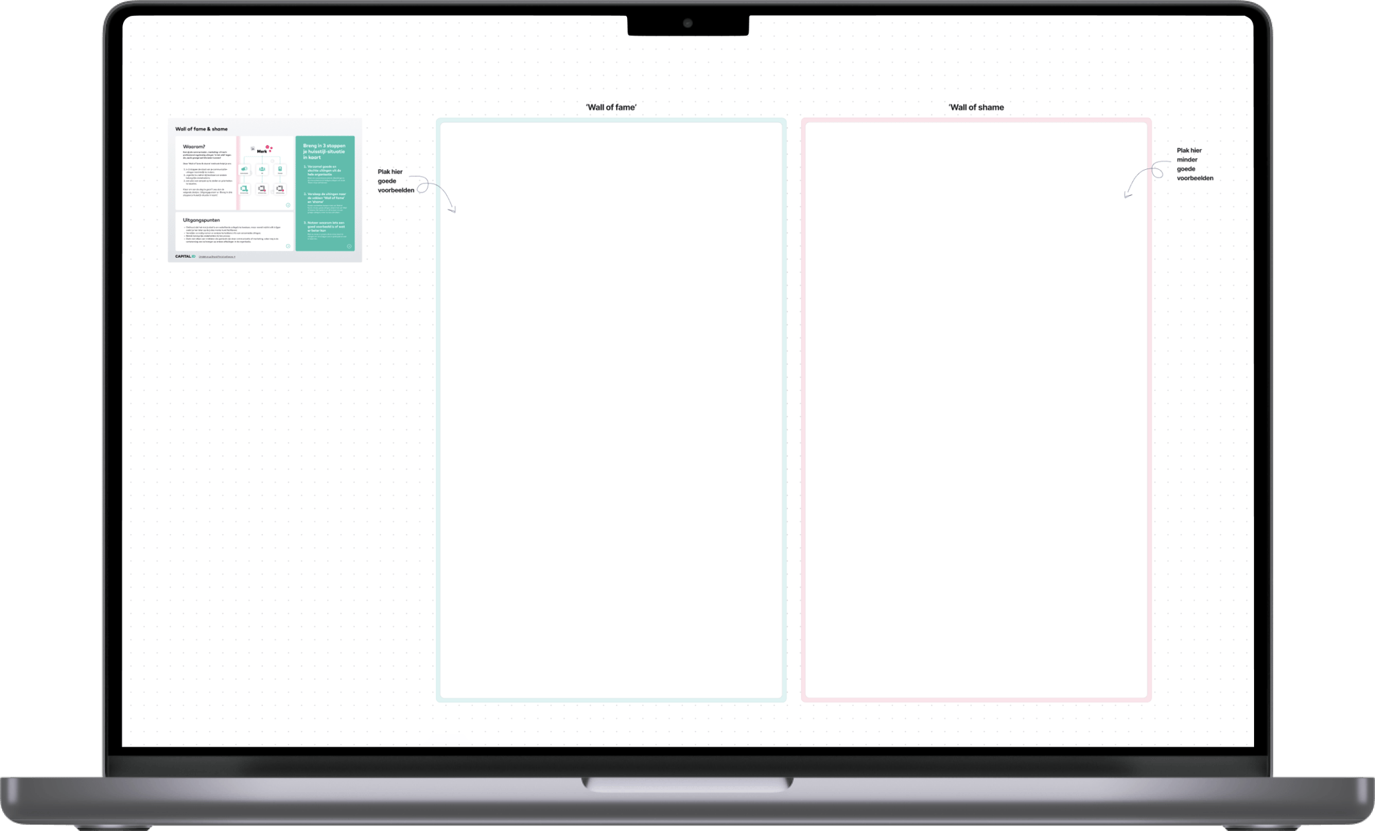 Wall of fame & shame canvas - mock-up